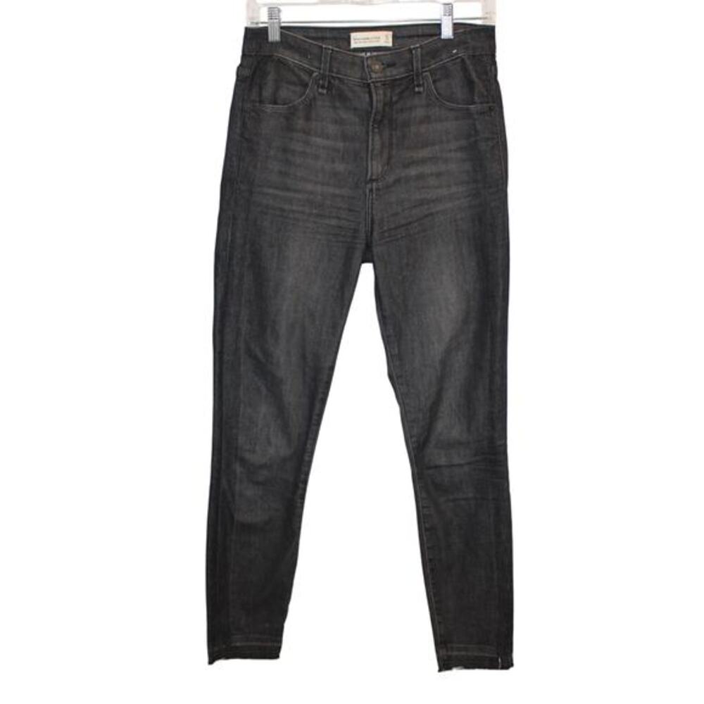 Abercrombie & Fitch Women’s High Rise Super Skinny Ankle Jeans Black 27/4 - Picture 1 of 7